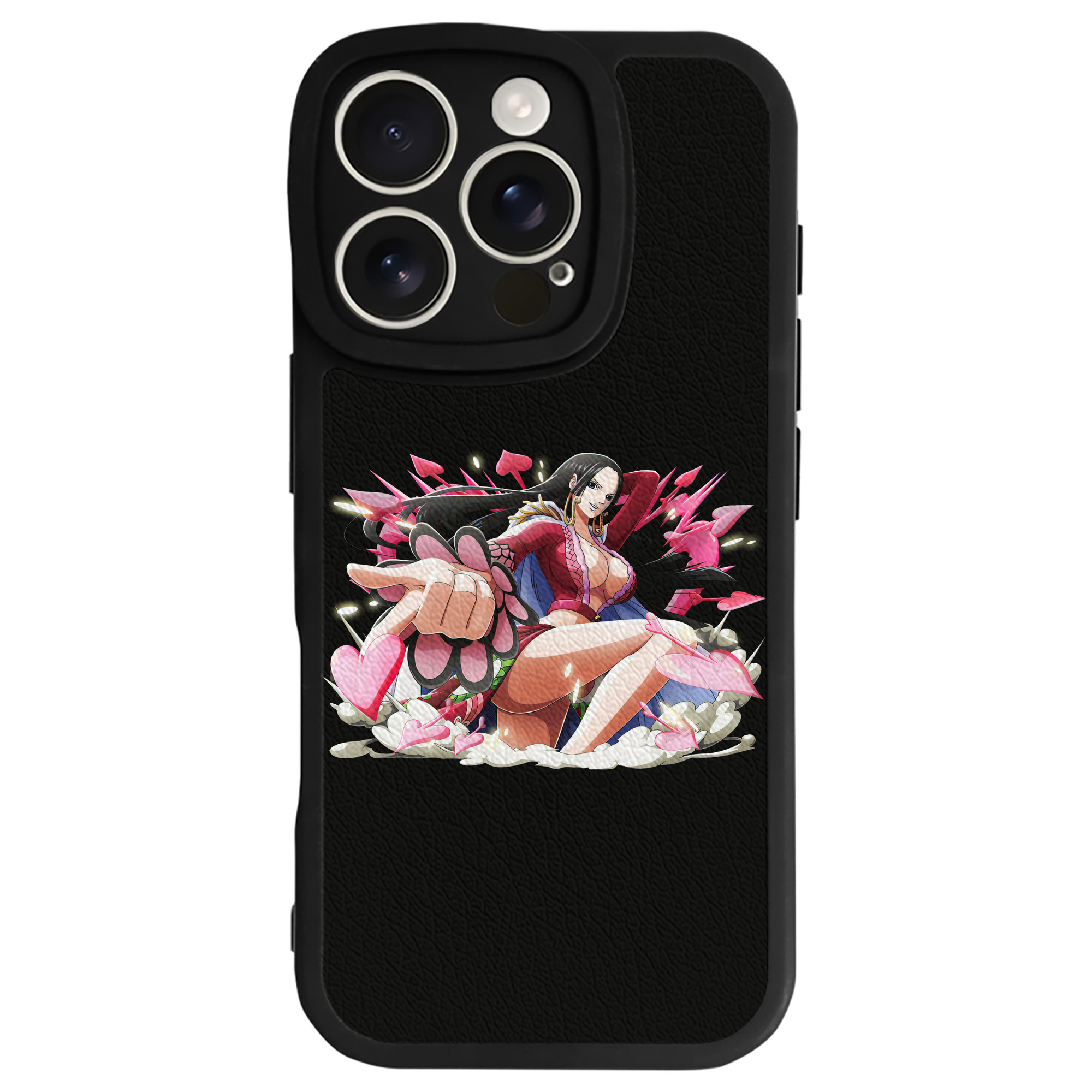 （画像用） ワンピース ボア・ハンコック ONE PIECE Boa·Hancock 【iPhone 16シリーズ対応】シリコンスマホケース（レザー調） 材質：シリコン